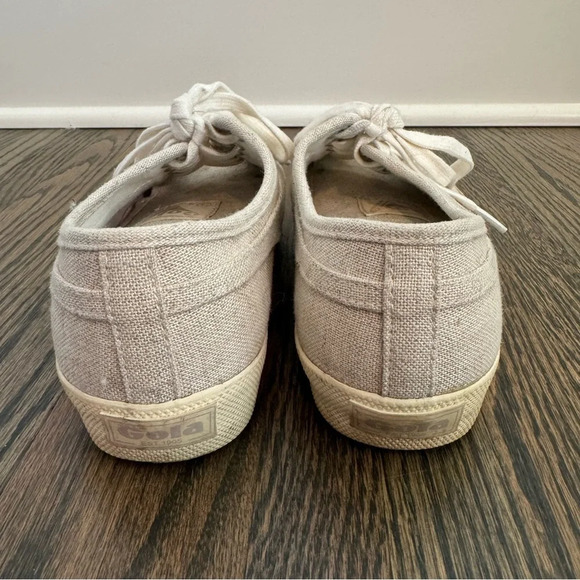 Gola Coaster Linen Sneakers in oatmeal and off white size US 7 - Picture 5 of 7